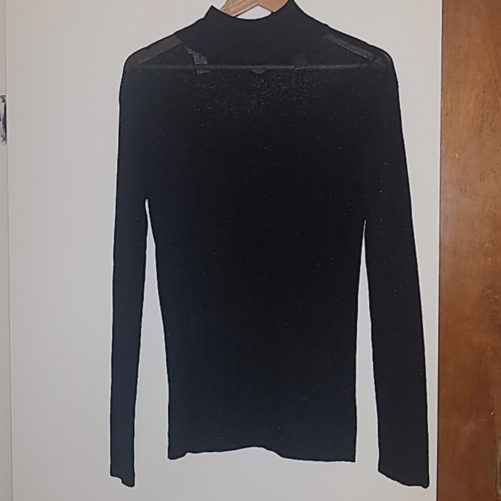 Dana Buchman Black sparkling shear blouse.